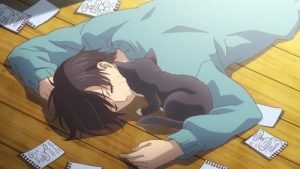 Doukyonin wa Hiza, Tokidoki, Atama no Ue. Episodio 1