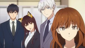 Koori Zokusei Danshi to Cool na Douryou Joshi Episodio 1
